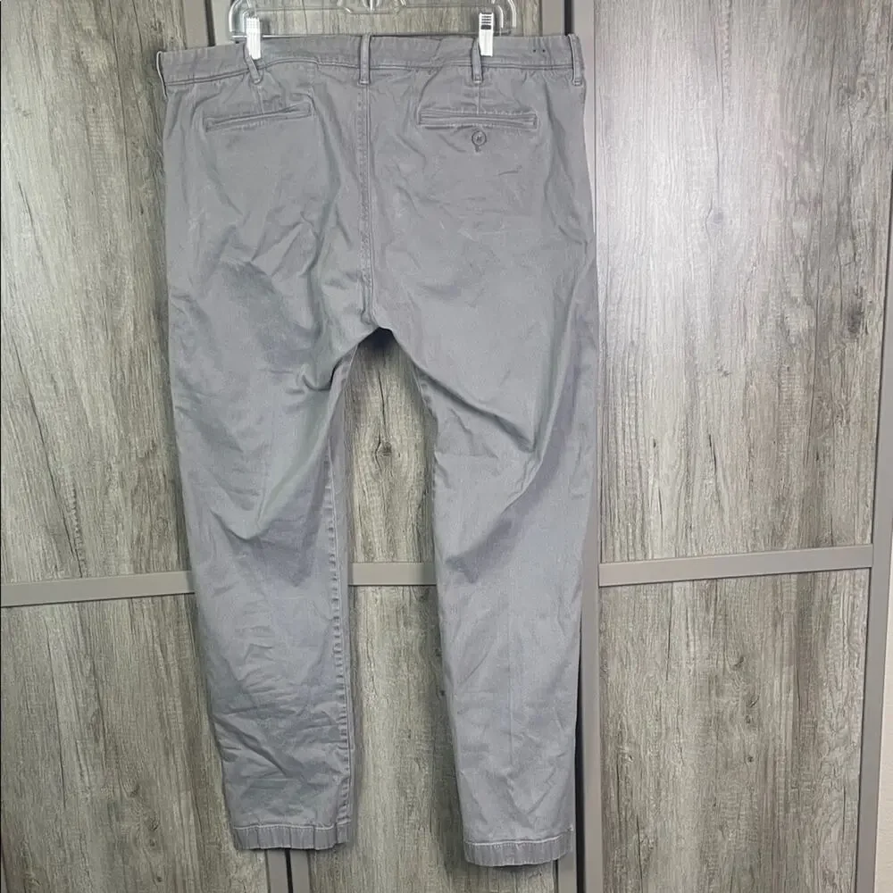 J.Crew 484 Slim-fit stretch gray chino pants men's 42X34